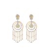 Yellow Diamond Circle Earrings
