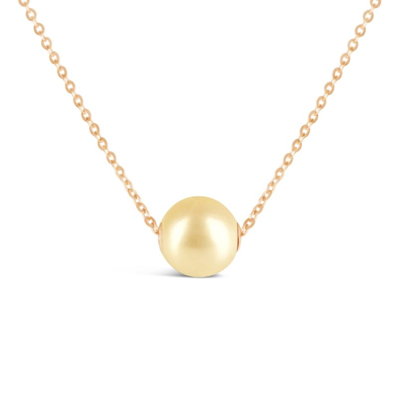 Golden Floating Pearl Necklace
