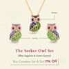 The Seeker Owl Pendant (Blue Sapphire & Tsavorite)