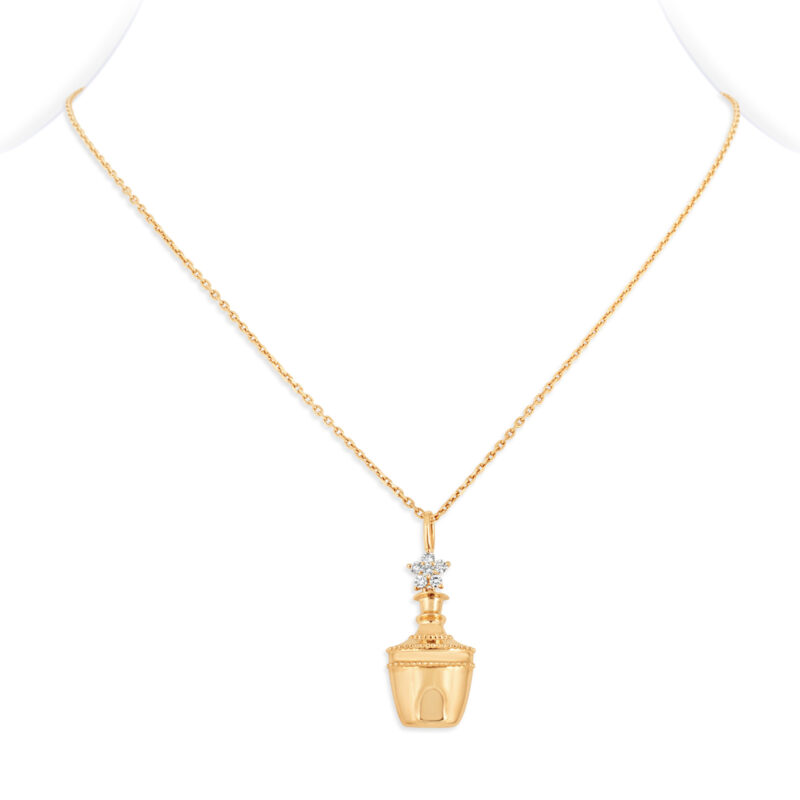 Shubha Kalash with Diamond Flower Necklace