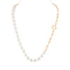 Sun Paperclip Pearl Necklace