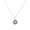 Superstar Diamond Necklace with Japanese Silver Grey Akoya Pearl