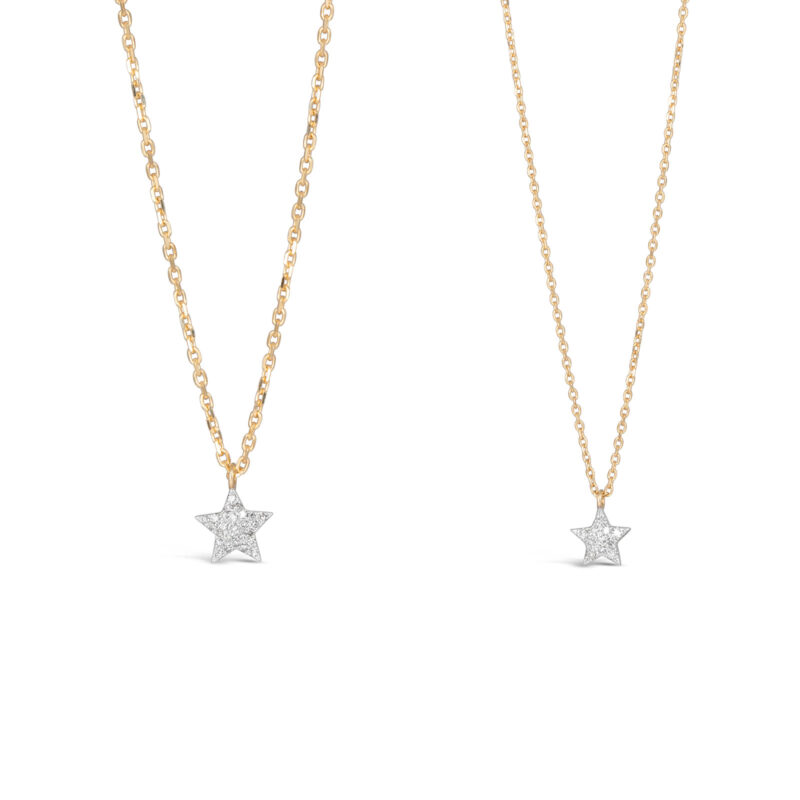 Superstar Diamond Necklace with Japanese Akoya Pearl (Minimalistic)
