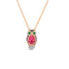 The Sentinel Owl Pendant (Ruby & Blue Sapphire)