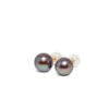 Edison Dark Pearl Ear Studs/ metallic overtone