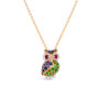 The Seeker Owl Pendant (Blue Sapphire & Tsavorite)