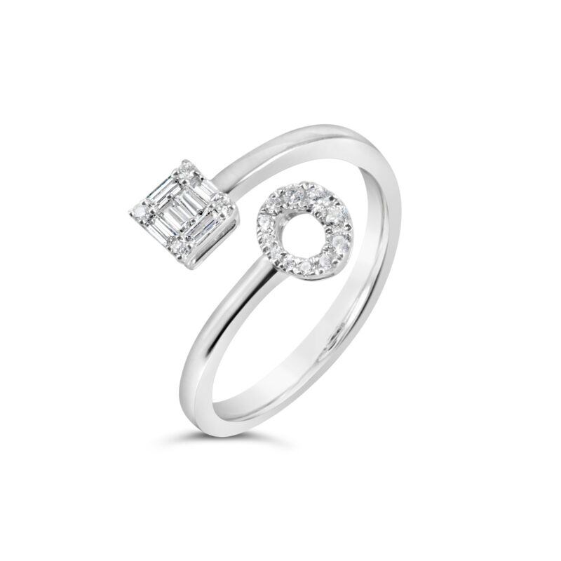 Toi Et Moi Square and Oval Diamond Ring