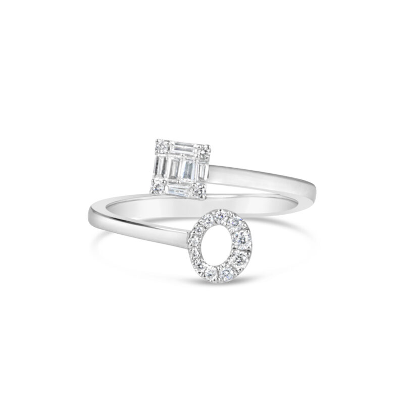 Toi Et Moi Square and Oval Diamond Ring