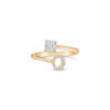 Toi Et Moi Square and Oval Diamond Ring