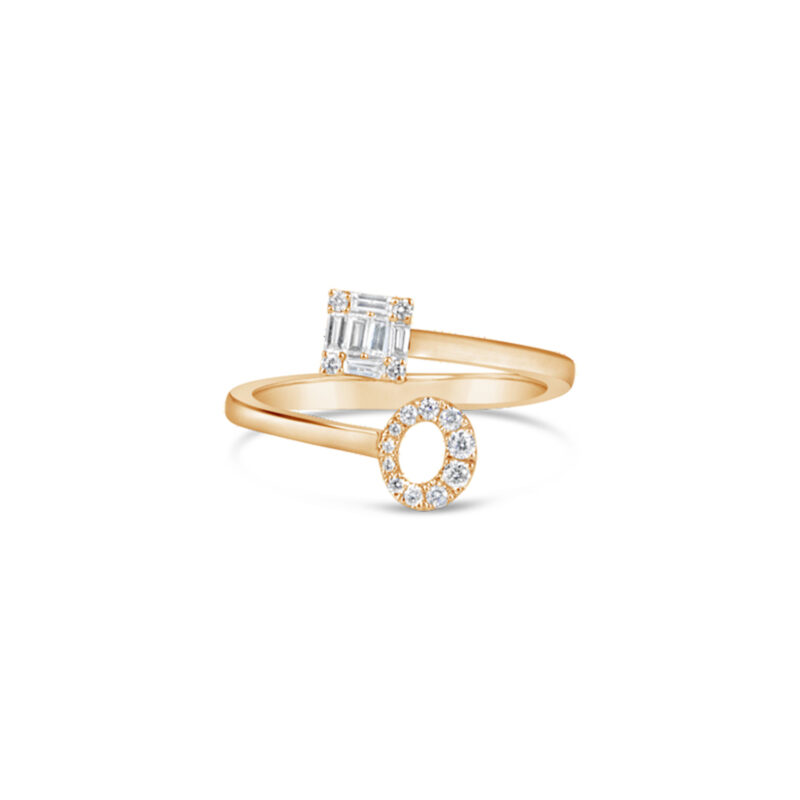 Toi Et Moi Square and Oval Diamond Ring