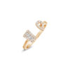 Toi Et Moi Trapezoid and Pear Diamond Ring