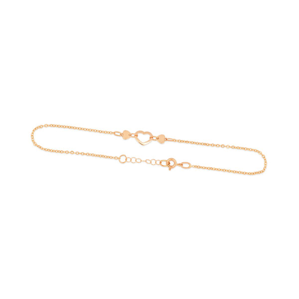 Triple Heart Anklet