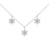 Triple Snowflake Diamond Necklace