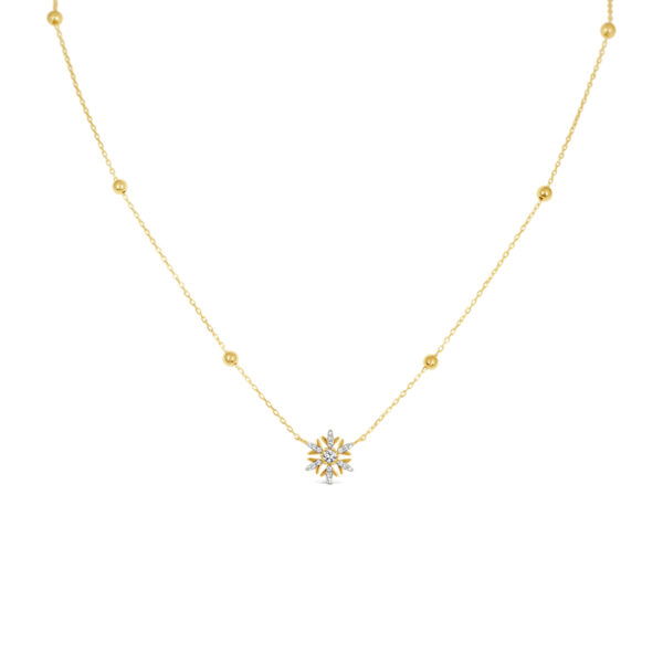 Snowflake Diamond with Ball Chain
