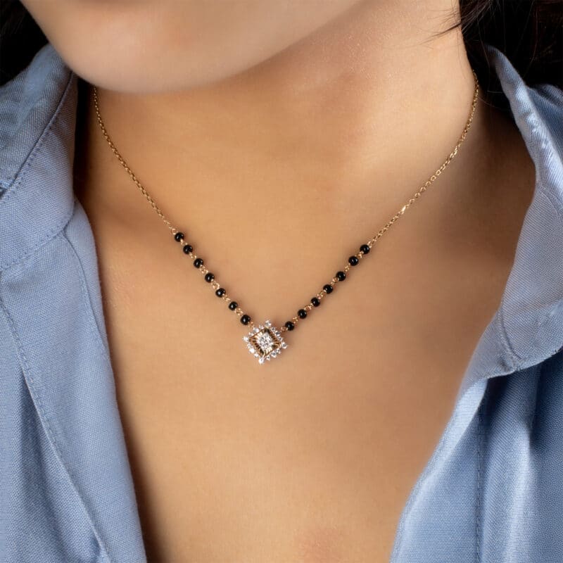 Luminous Diamond Square Mangalsutra