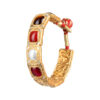 Zeenat Navratna Gold Polki Bracelet
