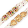 Zeenat Navratna Pearl Polki Bracelet