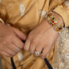Zeenat Navratna Pearl Polki Bracelet