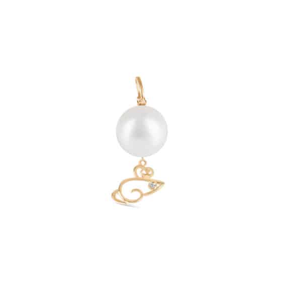 Lunar Zodiac Pearl Pendant - Rat