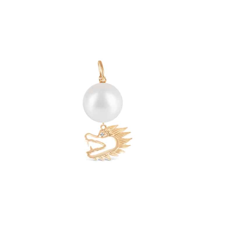 Lunar Zodiac Pearl Pendant - Dragon
