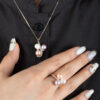 Zoya Pearl and Diamond Ring