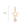 Gold Star Diamond Drop Pendant