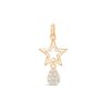 Gold Star Diamond Drop Pendant