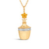 Orange Sapphire Kalash Pendant