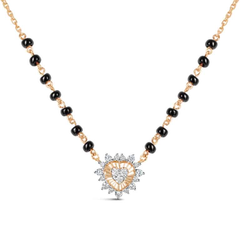 Luminous Diamond Heart Mangalsutra
